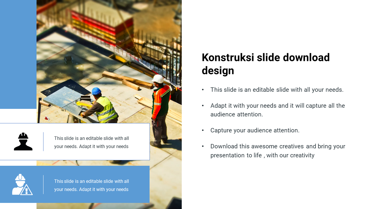 Konstruksi Slide Download Design PowerPoint Presentation